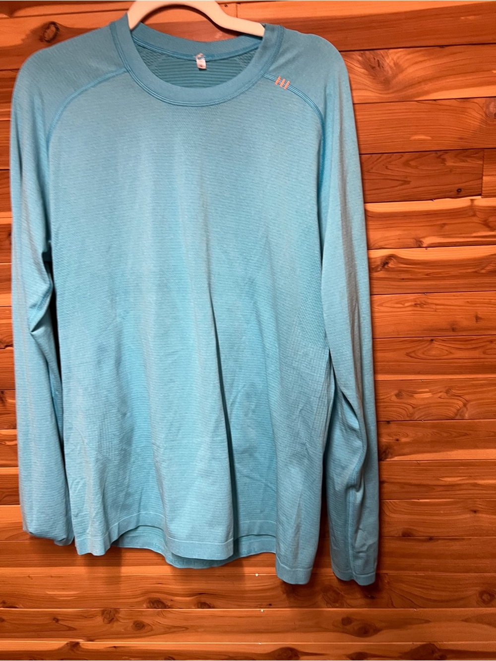 Light Blue Men’s Long-Sleeve Performance Shirt
